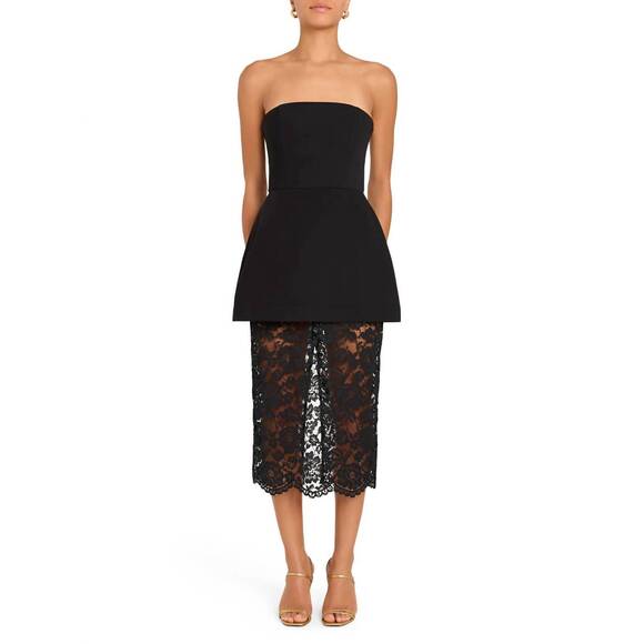 NEW AMANDA UPRICHARD jada dress in black